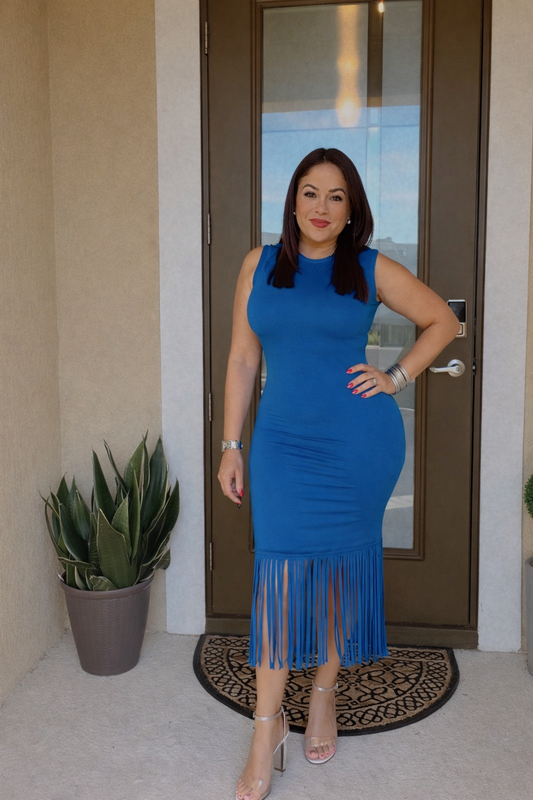 Royal Blue Midi Dress